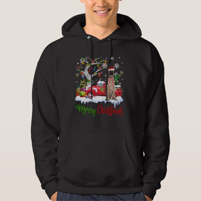 Sudadera Camión Rojo Merry Christmas Tree Pastor Belga Pa (Anverso)