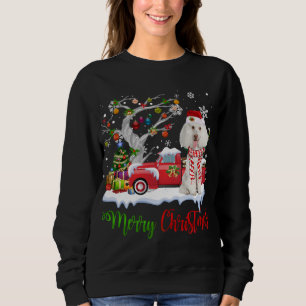 Sudadera Camión Rojo Merry Christmas Tree Poodle Pajama