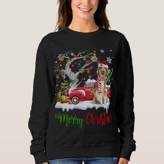 Sudadera Camión Rojo Merry Christmas Tree Shetland Sheepdog