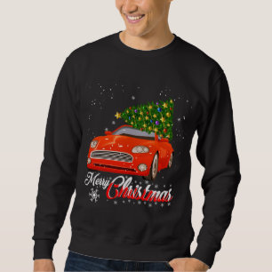 Sudadera Camión Rojo Merry Christmas Tree Vintage Red Picku