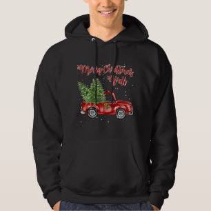 Sudadera Camión Rojo Vintage de color de agua con Feliz Nav