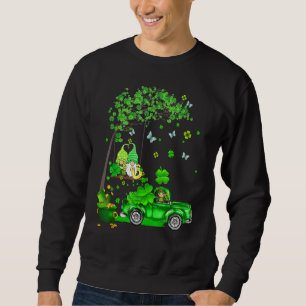 Sudadera Camión Verde Gnome Feliz Día St Patrick S