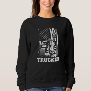 Sudadera Camionero Americano Bandera Estadounidense Gran Ri