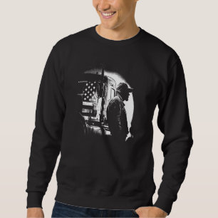 Sudadera camionero americano de camiones de transporte diés