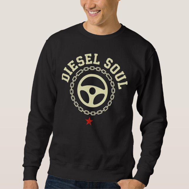 Sudadera Camionero con alma diésel (Anverso)