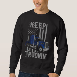 Sudadera Camionero Conductor De Camión Vintage Bandera Esta