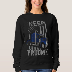Sudadera Camionero Conductor De Camión Vintage Bandera Esta