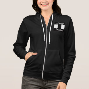 Sudadera Camionero de la chaqueta de azip hoodie de las muj