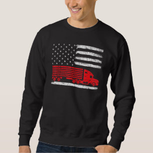 Sudadera Camionero Estadounidense Conductor De Camión Con B