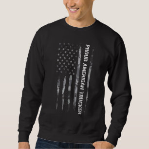 Sudadera Camionero Orgulloso Camionero Americano Bandera Am