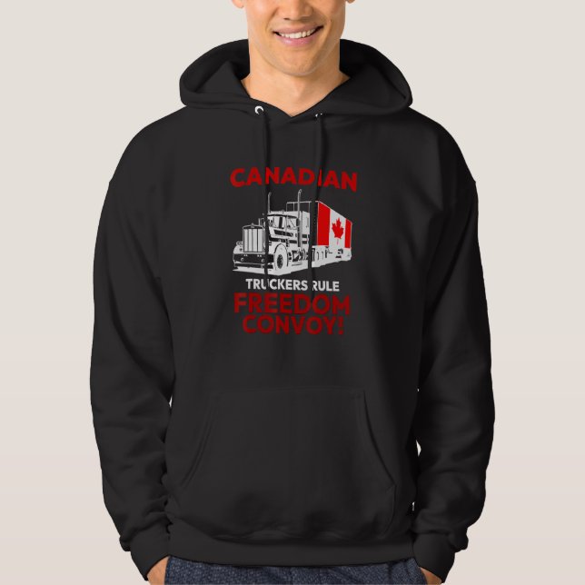 Sudadera Camioneros canadienses gobiernan el convoy de libe (Anverso)