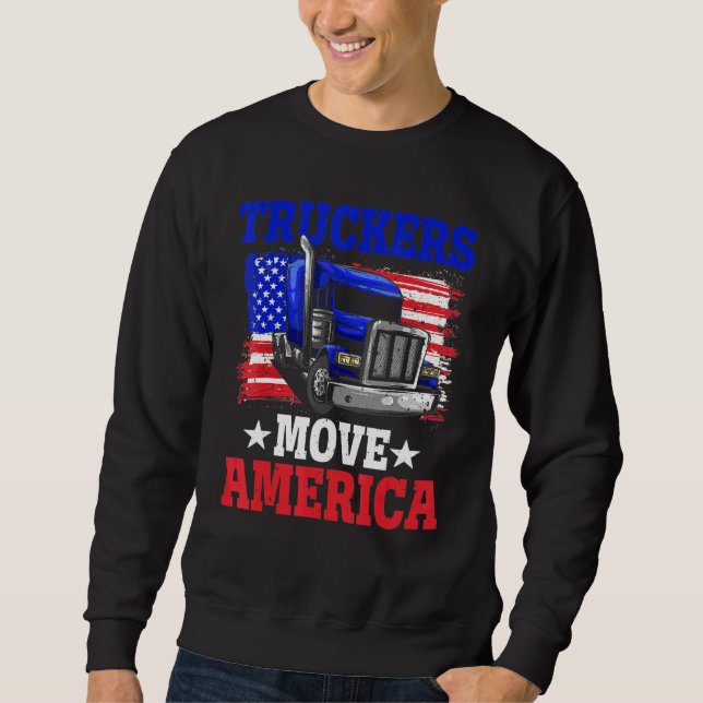 Sudadera Camioneros mueven el orgullo de Estados Unidos Ban (Anverso)