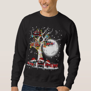 Sudadera Camiones de bomberos de Santa Claus contra Navidad