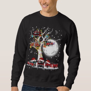 Sudadera Camiones de bomberos de Santa Claus contra Navidad