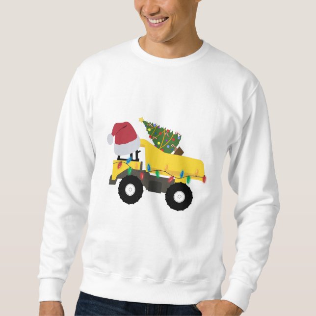 Sudadera Camiones de construcción para navidades (Anverso)