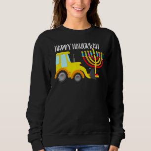 Sudadera Camiones Feliz Hanukkah Cargador Menorá Janucá