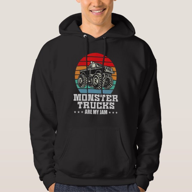 Sudadera Camiones monstruo son mi retro de la mermelada (Anverso)