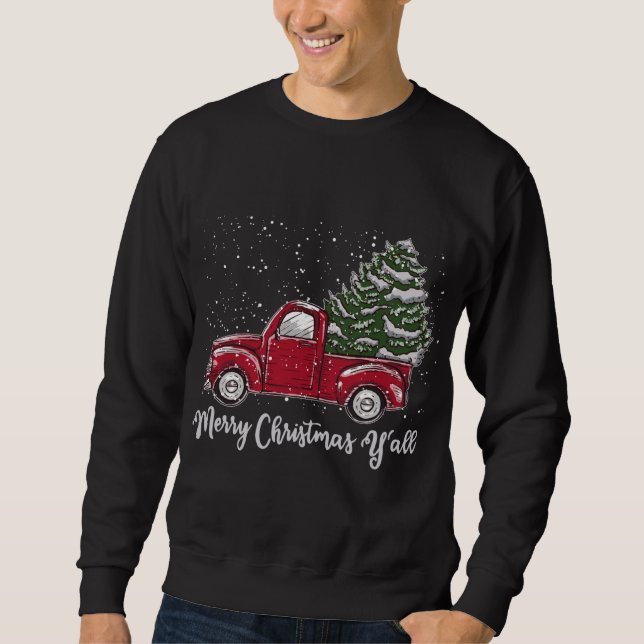 Sudadera Camiones rojos Navidades Feliz Navidad (Anverso)