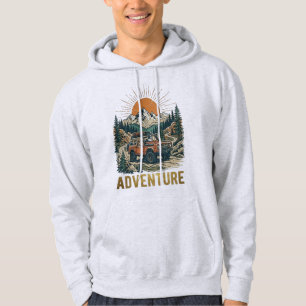 Sudadera Camioneta de Aventura para Amantes de Perros Retro