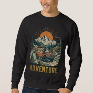 Sudadera Camioneta de Aventura para Amantes de Perros Retro