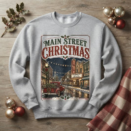 Sudadera Camioneta Roja Vintage Navidad en Main Street