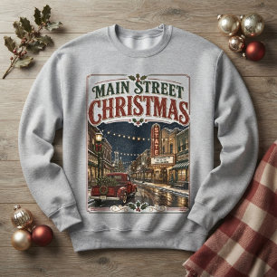 Sudadera Camioneta Roja Vintage Navidad en Main Street