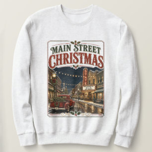 Sudadera Camioneta Roja Vintage Navidad en Main Street