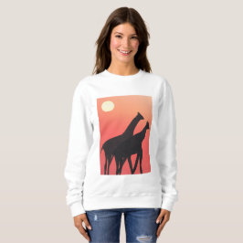Sudadera Camisas blancas de mujeres con diseño de jirafa