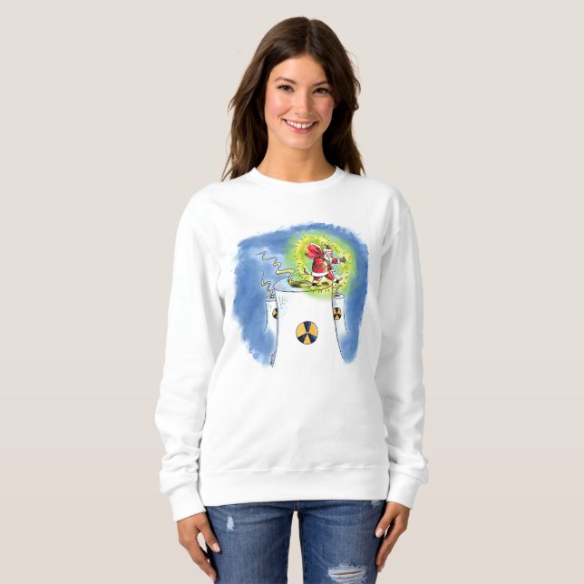 Sudadera Camisas blancas de Santa Claus desnudas (Anverso completo)