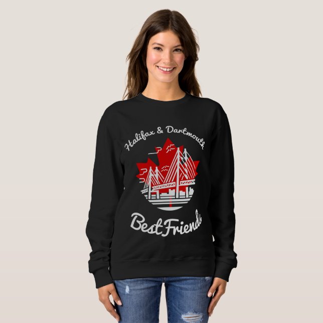 Sudadera Camisas canadá de Halifax and Dartmouth Bestfriend (Anverso completo)
