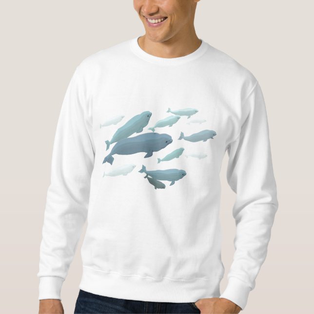 Sudadera Camisas de ballena Beluga Camisas de ballena mascu (Anverso)