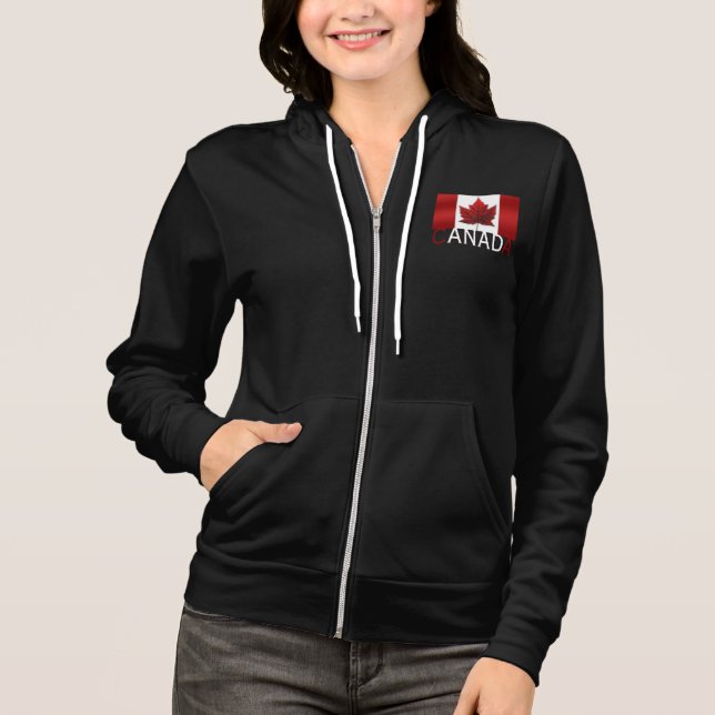 Sudadera Camisas de Canadá personalizadas "Hoodie" femenina (Anverso)