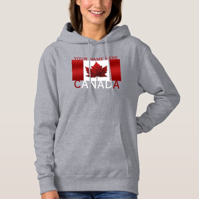 Sudadera Camisas de Canadá personalizadas "Hoodie" femenina (Anverso)