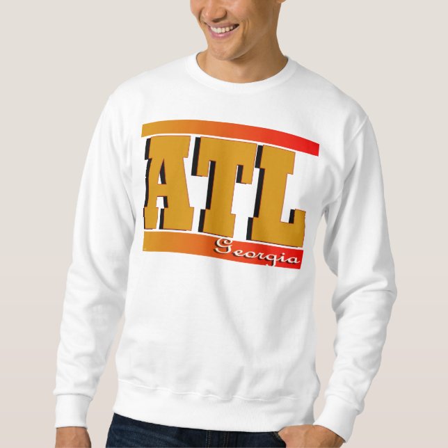Sudadera Camisas de diseño blanco AtL Georgia (Anverso)