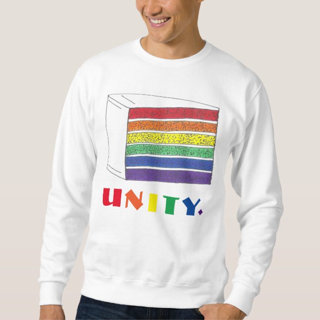 Sudadera Camisas de Dulce del Orgullo Arcoiris de la UNITY (Anverso)