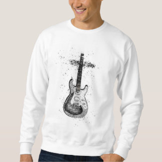 Sudadera Camisas de la cruz de la guitarra del rock estrato