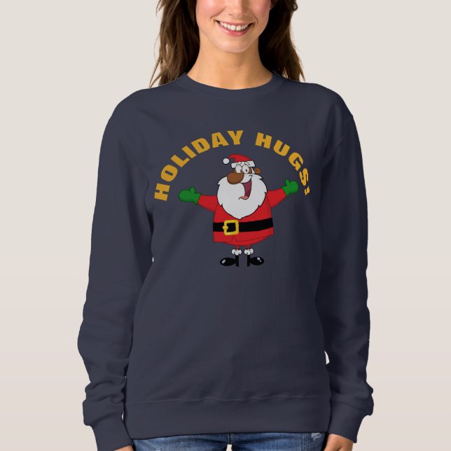 Sudadera Camisas de los Black Santa Hugs (Anverso)