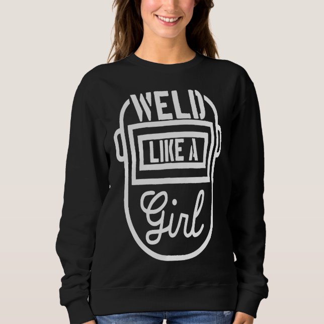 Sudadera Camisas De Máscara De Soldadura Femenina Soldadas  (Anverso)