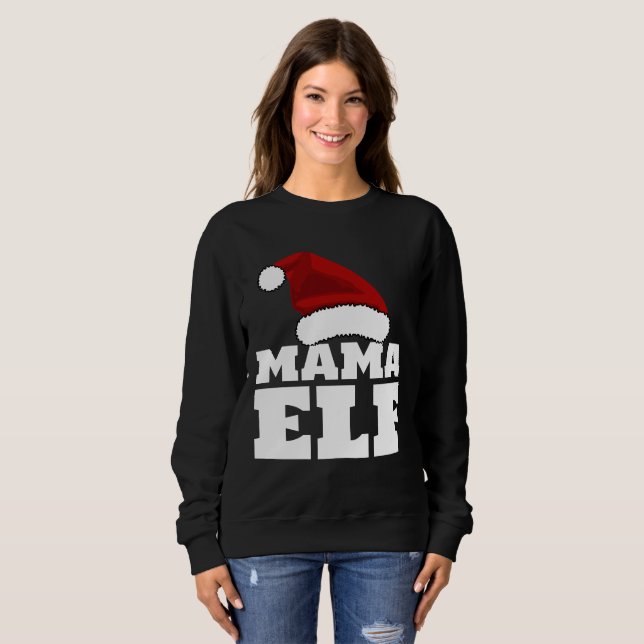 SUDADERA CAMISAS DE NAVIDAD DE MAMÁ ELF (Anverso completo)