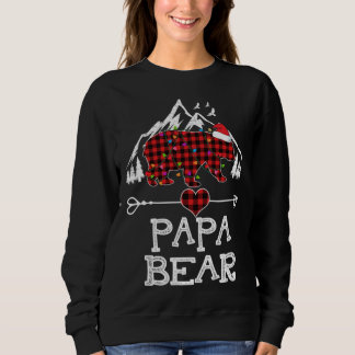 Sudadera Camisas de oso de papá, búfalo rojo colocado papá