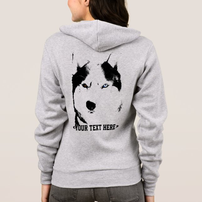 Sudadera Camisas de perro de la camiseta de Husky Hoodie (Reverso)
