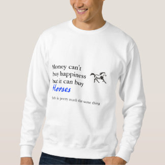 Sudadera Camisas grandes con felicidad de caballo diciendo