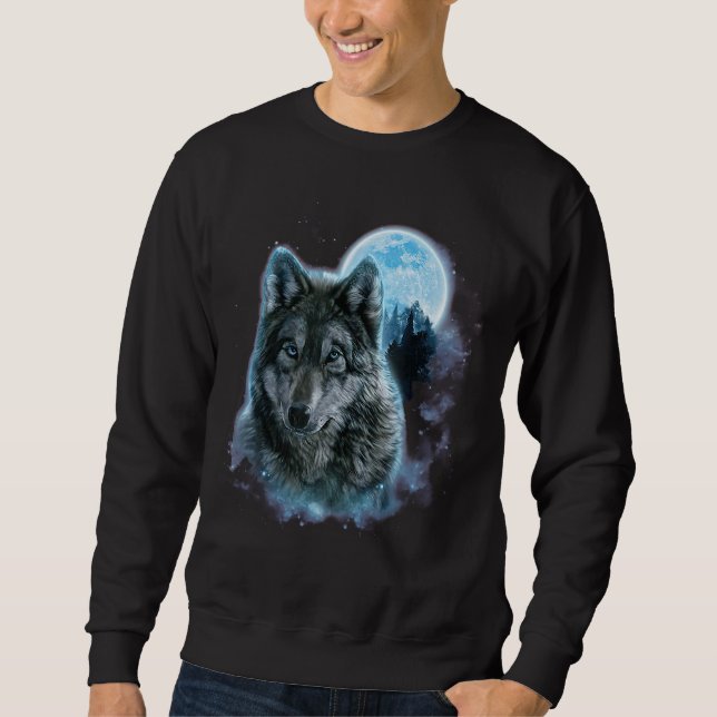 Sudadera Camisas lobo, terrenos de caza de lobos grises, Ic (Anverso)