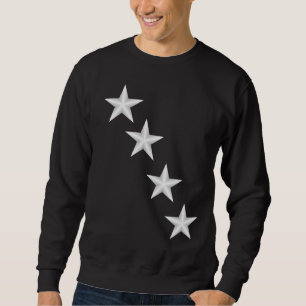 Sudadera Camisas negras del hombre con estrellas diagonales