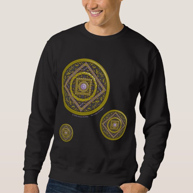 Sudadera Camisas oscuras de Sagittarius Mandala (Anverso)