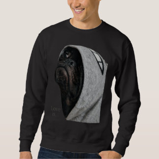 Sudadera Camisas Pug Negras Hombres Pug Mom Dad Life Tee Lo