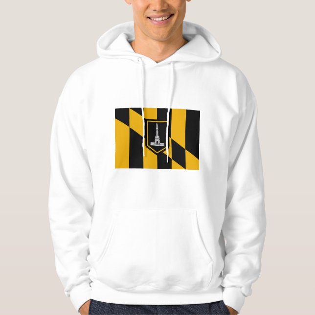 Sudadera Camisas suaves con bandera de Baltimore, Maryland (Anverso)