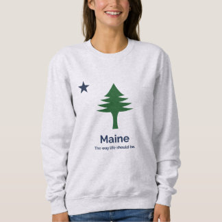 Sudadera Camisas suaves de la bandera del estado de Maine