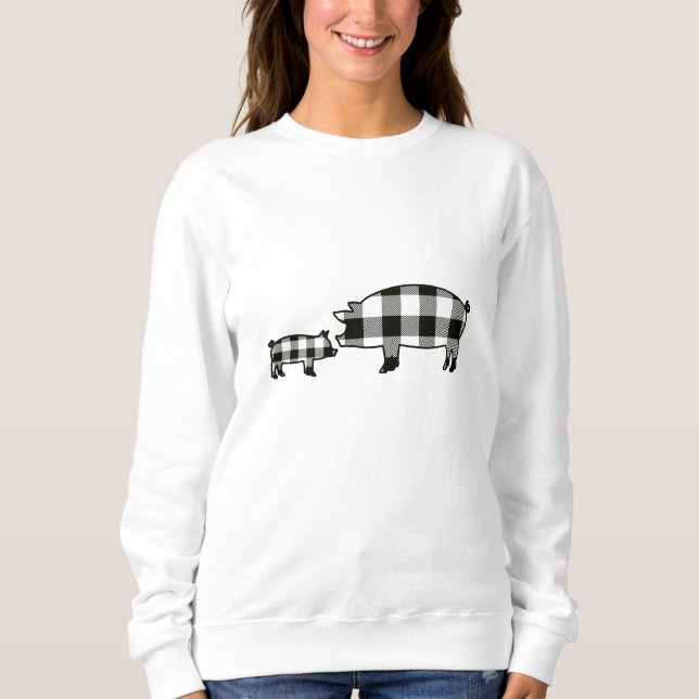 Sudadera Camisas suaves de la granja de búfalos negros con  (Anverso)