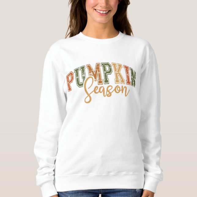 Sudadera Camisas suaves de la temporada de calabaza (Anverso)